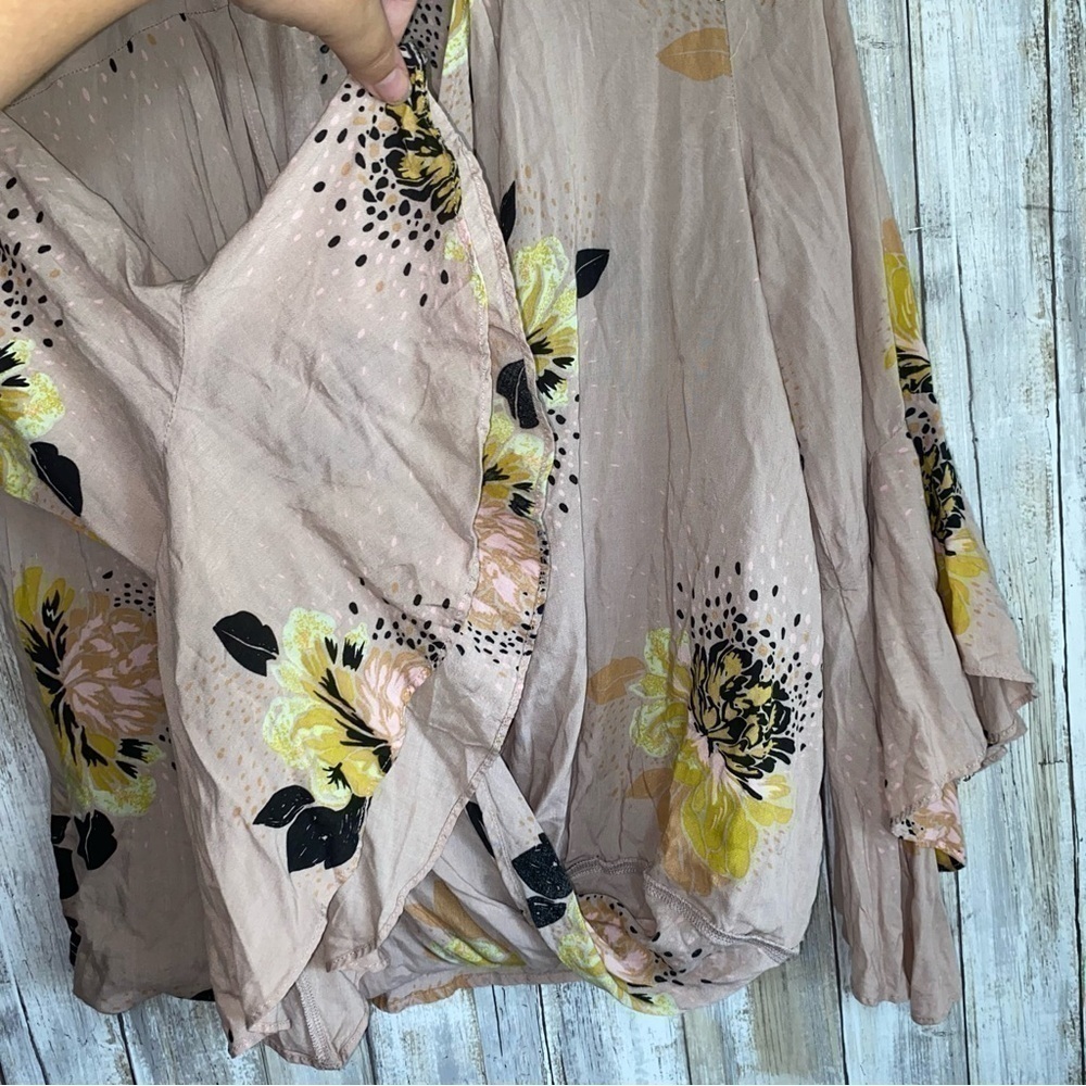 Jodifl Open Drop Waist Mauve Floral Blouse - Picture 3 of 6
